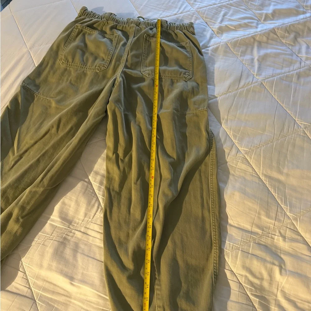 Olive Green Free People Denim We The Free  Cinched Cargo Jeans Women’s Medium - Picture 13 of 13